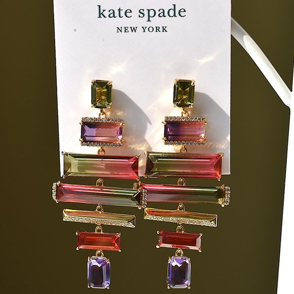 kate spade | geo gems statement earrings - Picture 2 of 5